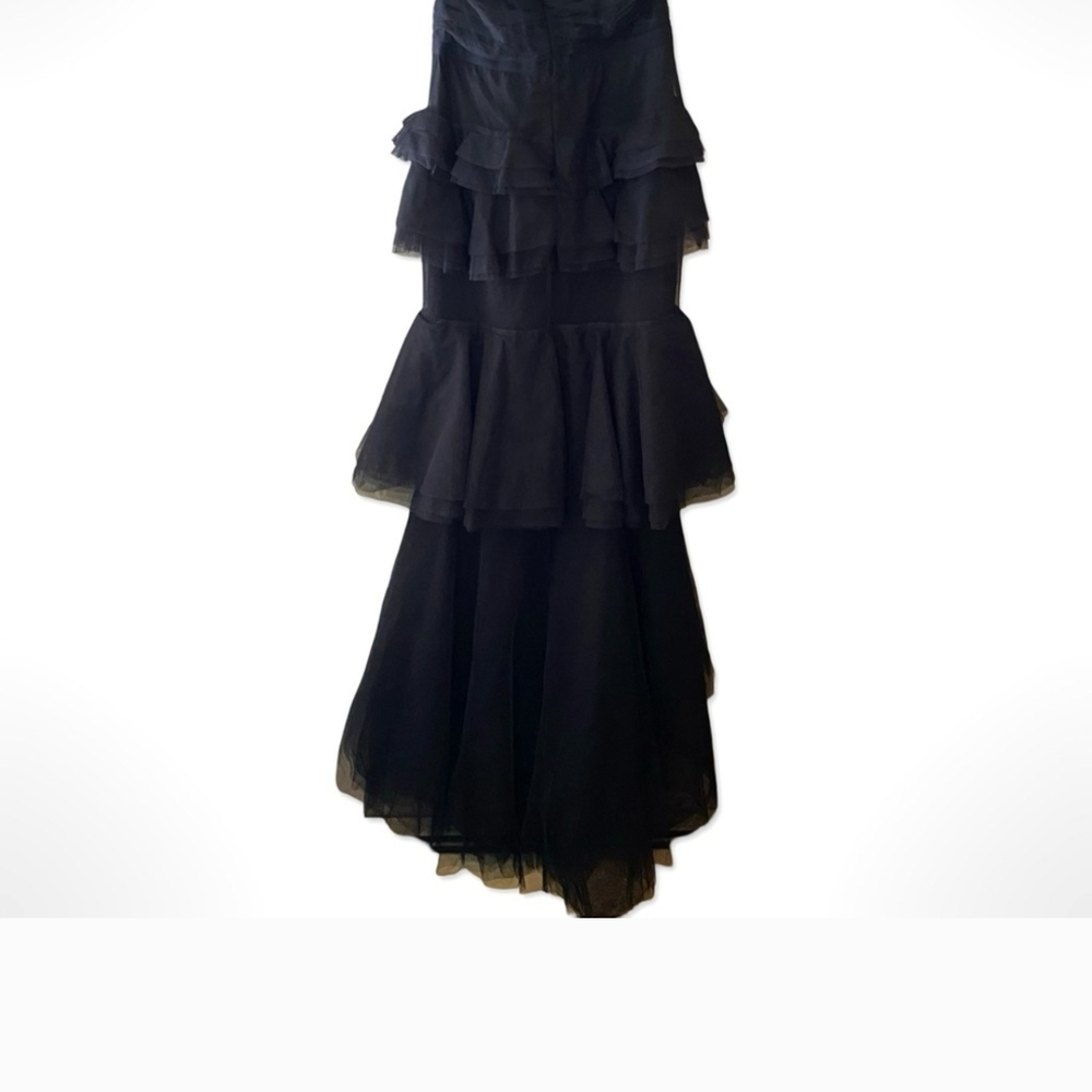 Michael Costello Alai Elegant Black Strapless Evening Dress - Picture 6 of 11